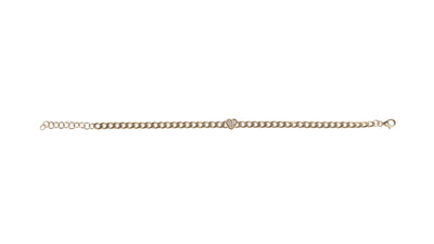 Diamond Heart Chain Bracelet
