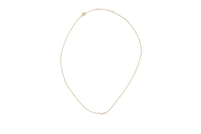 Diamond Bar Necklace in Yellow Gold