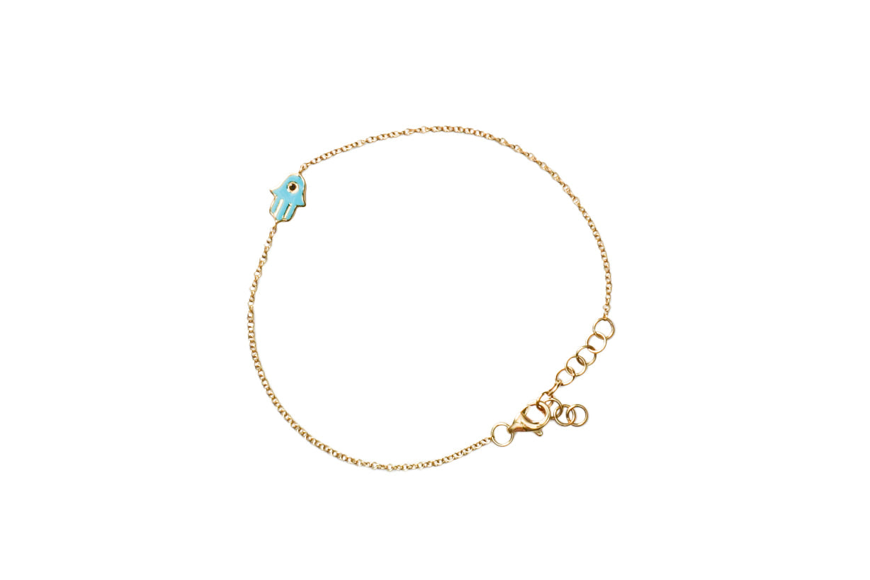 Enamel Hamsa Bracelet