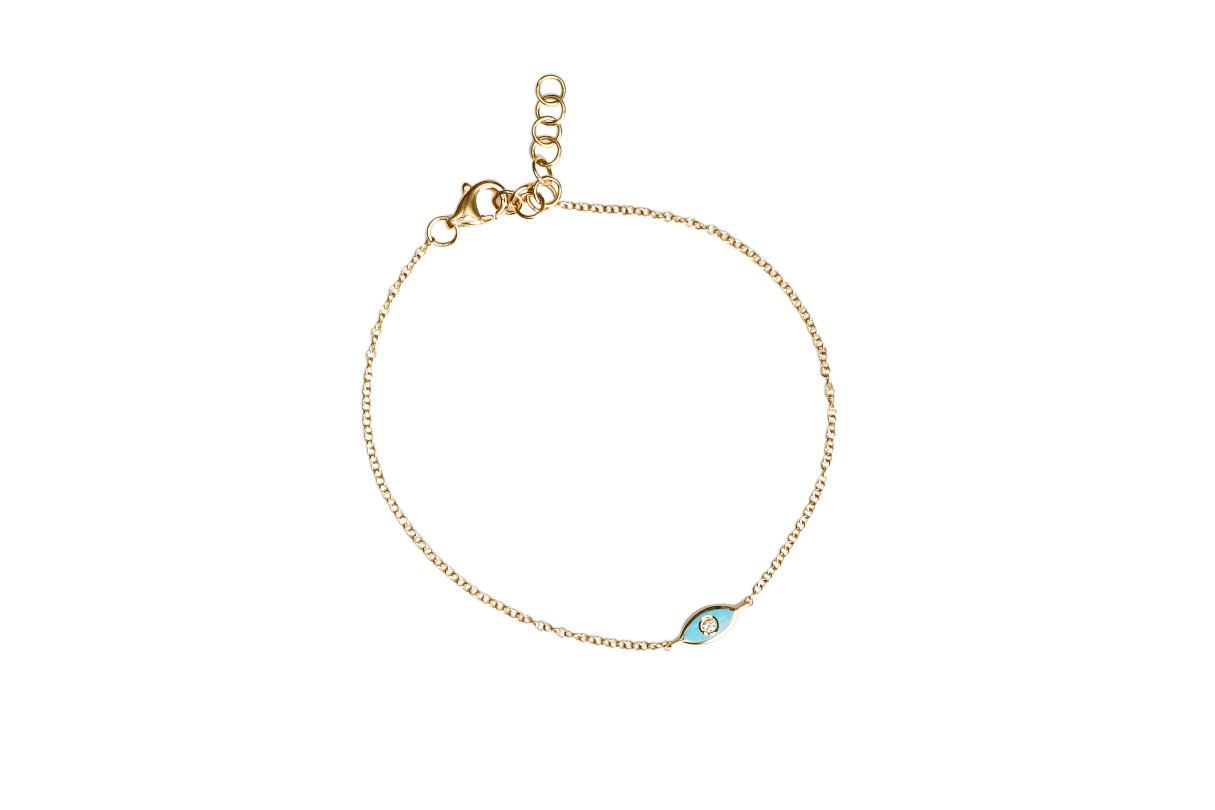 Enamel Evil Eye Bracelet