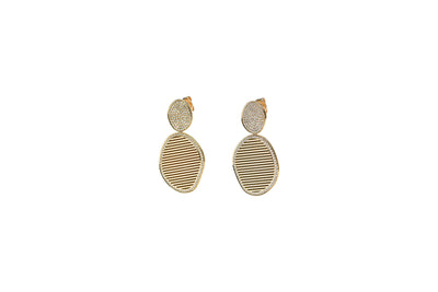 Large Lined Dangle Earrings