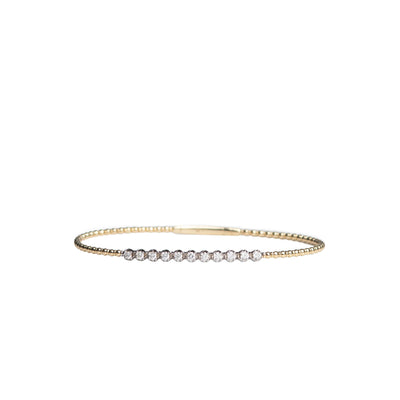 Diamond Line Flexible Bangle