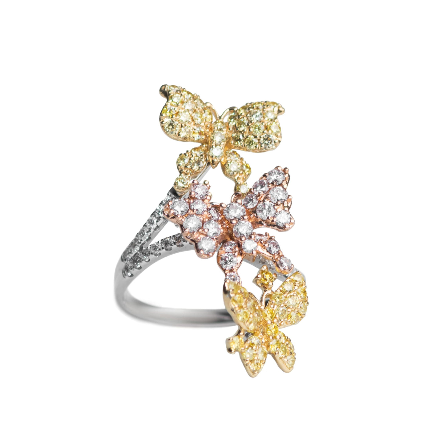 3 Butterfly Ring