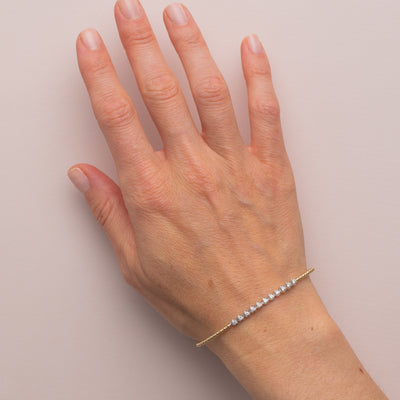 Diamond Line Flexible Bangle