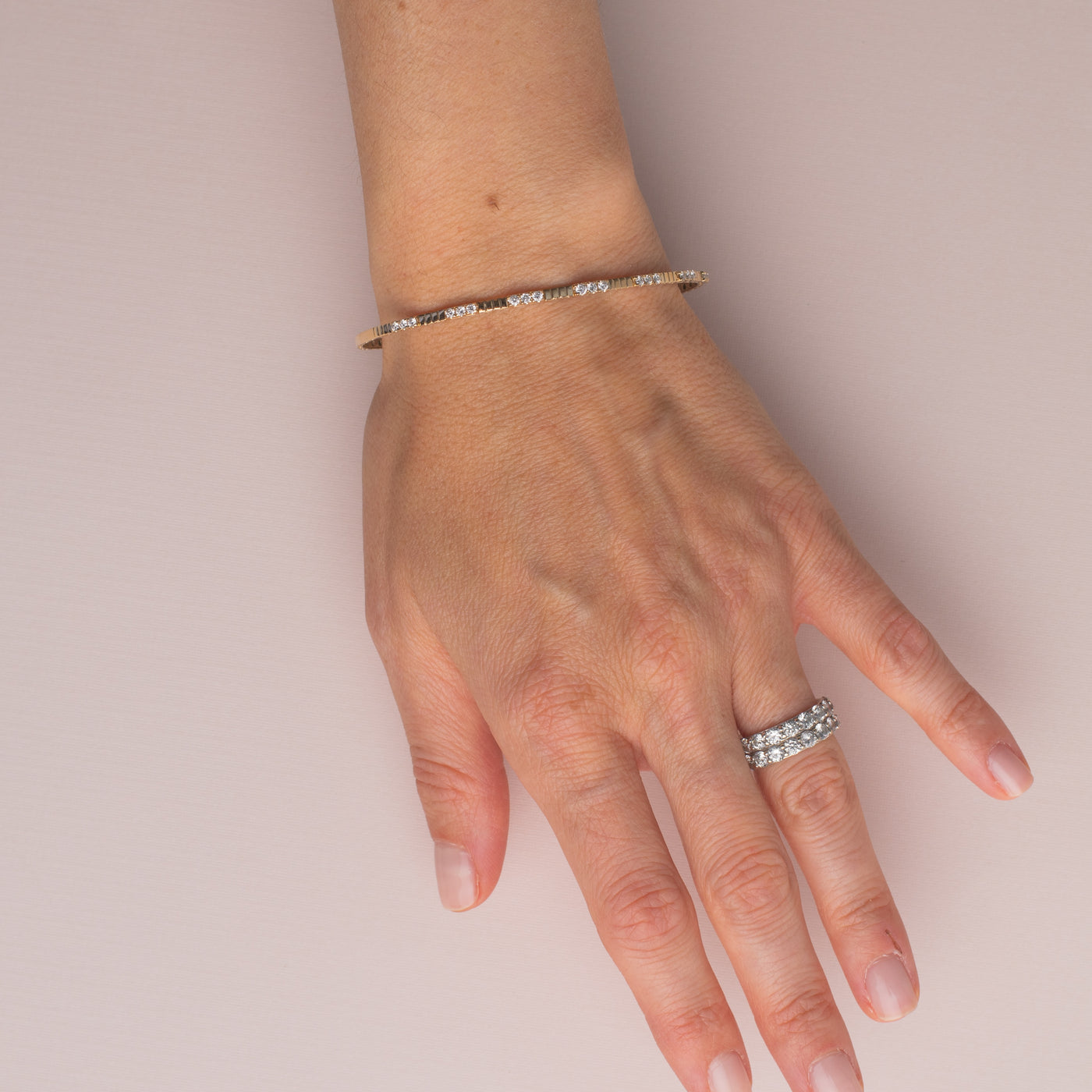 Diamond 7 x 3 Flexible Bangle