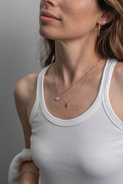 Mini Hamsa Necklace in Yellow Gold