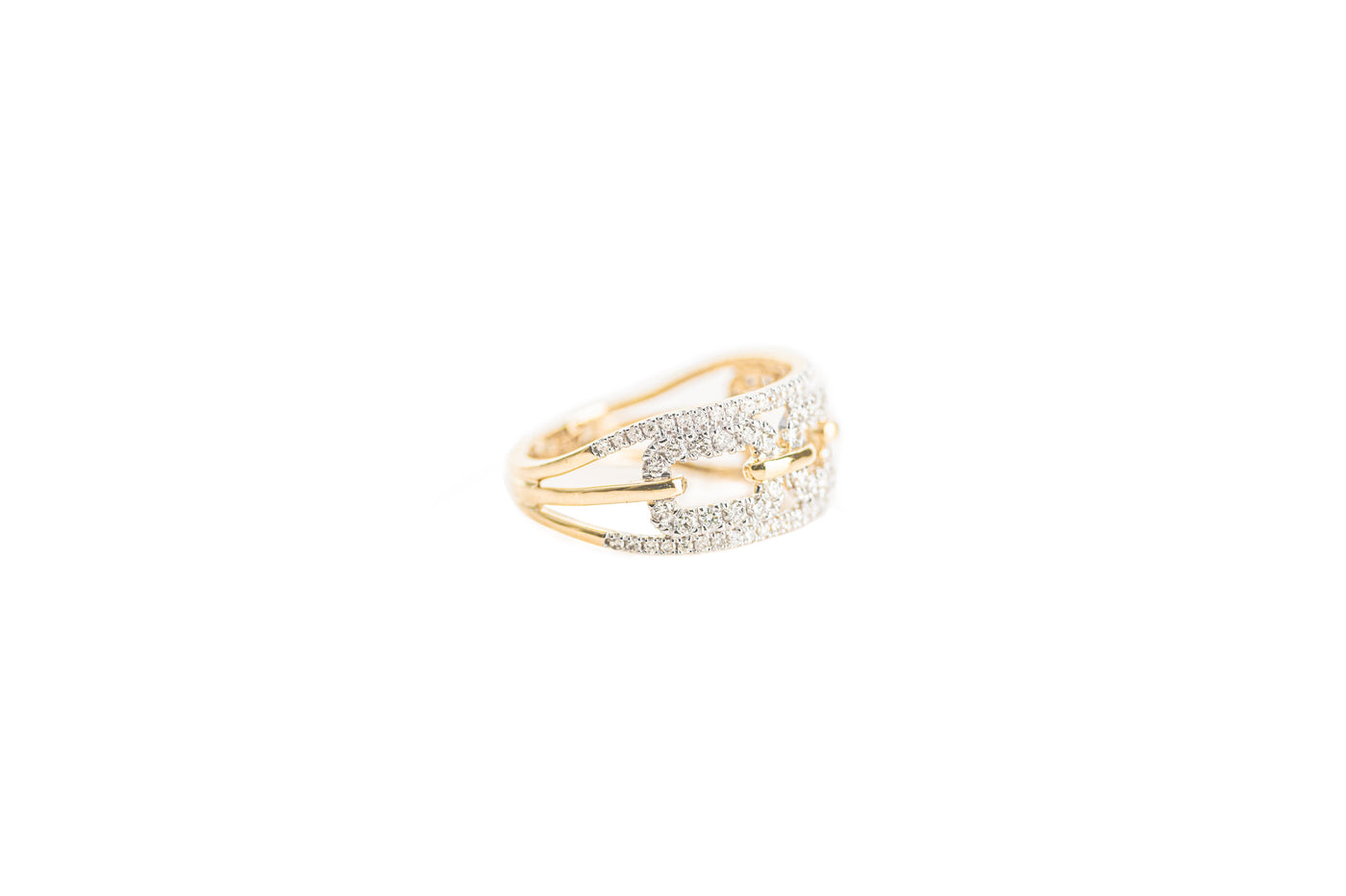 Open Link Diamond Ring
