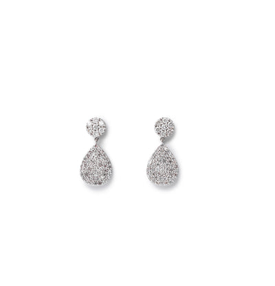 Dangle Tear Shaped Diamond Earrings