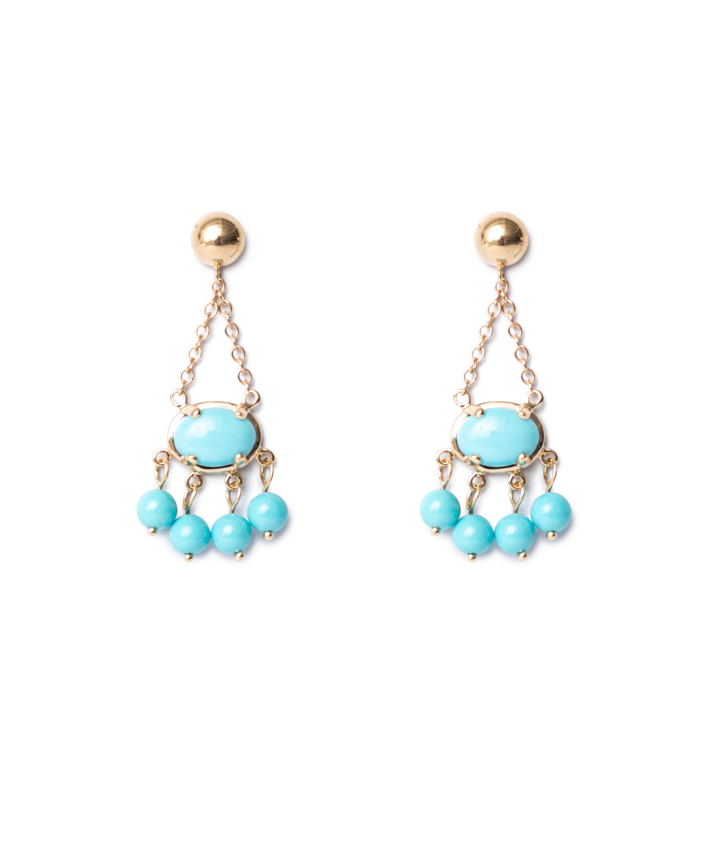 Small Turquoise Chandelier Earrings