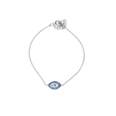 Evil Eye Bracelet in White